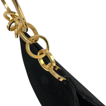 Salvatore Ferragamo Chain Handle Handbag Black Vintage 5c3v6t