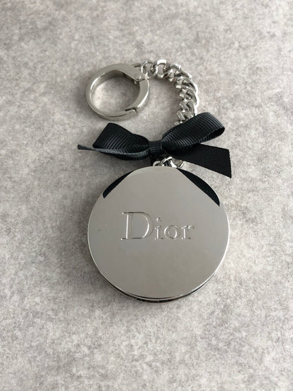 Christian Dior Logo Motif Charm Silver Vintage yjmmyp