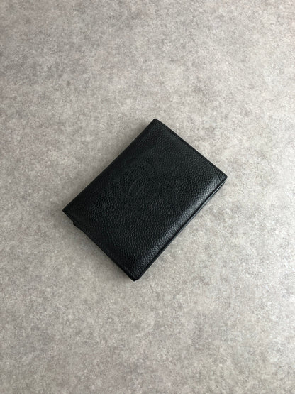 CHANEL Coco Mark Card holder Black Vintage 882n2e