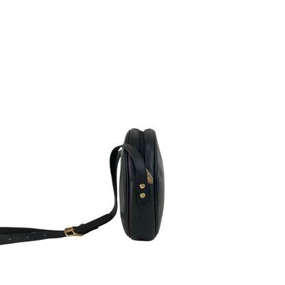 Yves Saint Laurent YSL Logo Stitch Shoulder bag Black Vintage n8ts56
