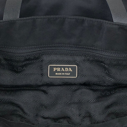 PRADA Tessuto Triangle Logo Totebag Black Vintage m6zub7