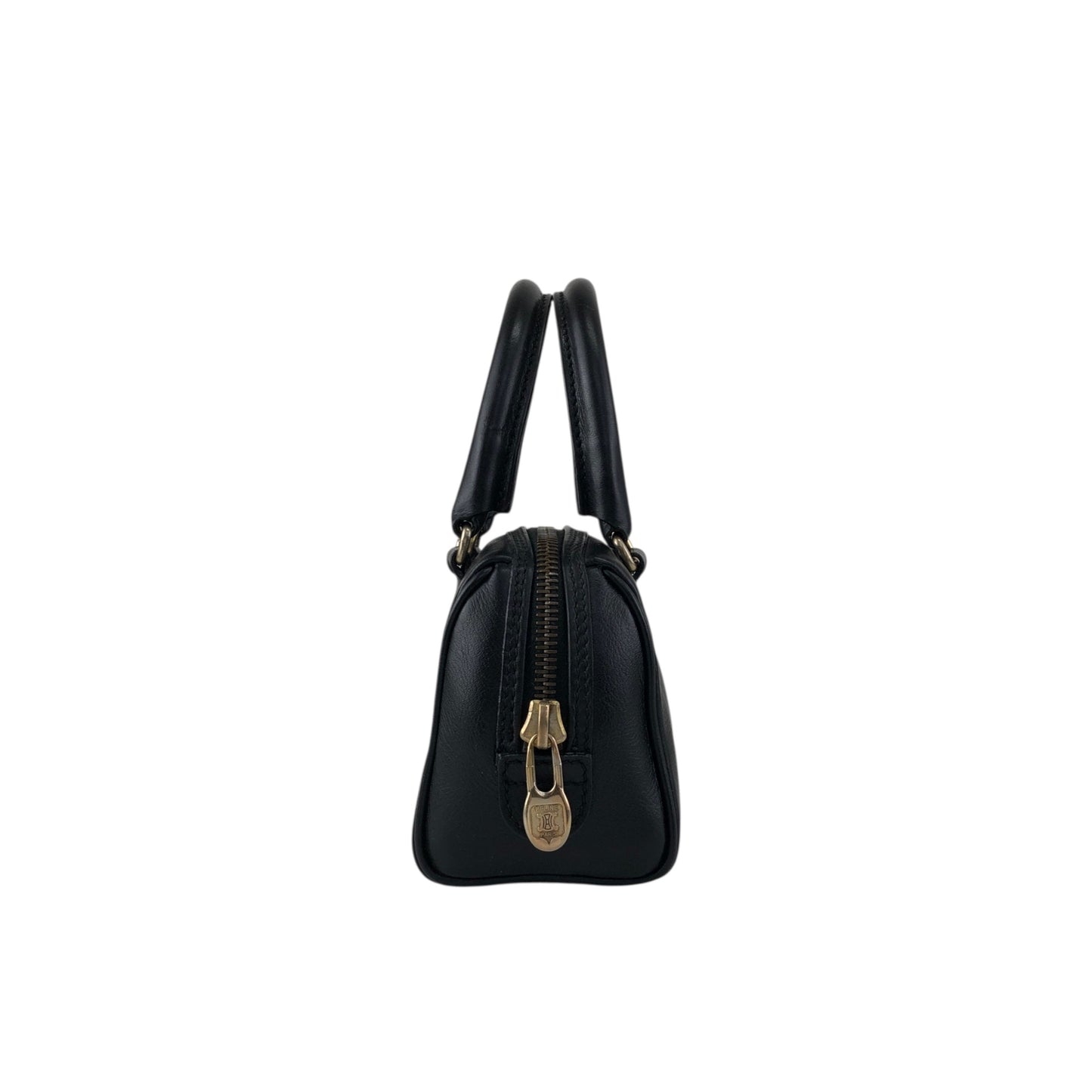 CELINE Two-way Small Handbag Shoulder bag Black Vintage tdajcw