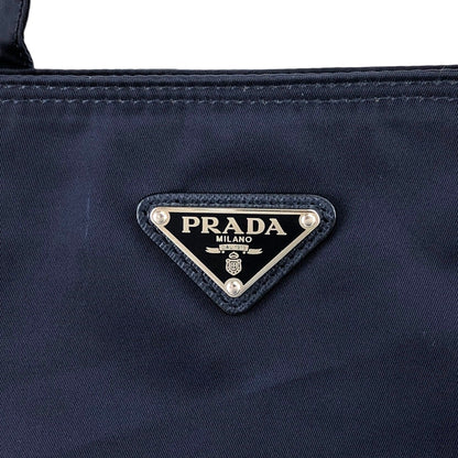 PRADA Tessuto Triangle Logo Two-way Handbag Shoulder bag Navy Vintage edw7hz