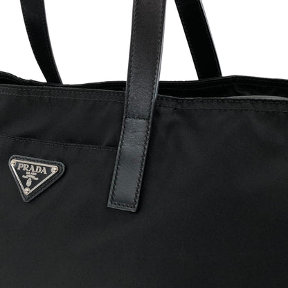PRADA Tessuto Triangle Logo Totebag Black Vintage gy3es2