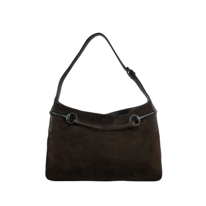 GUCCI Horse Bit Shoulder bag Brown Vintage gk8eeb