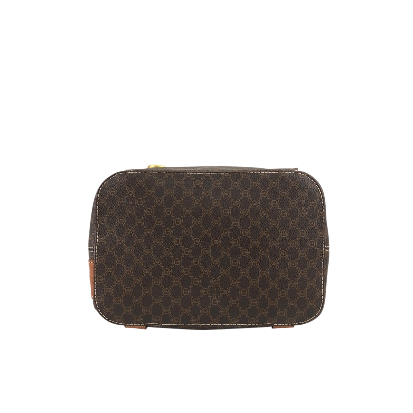CELINE Macadam Circle Logo Backpack Brown Vintage ckigeh