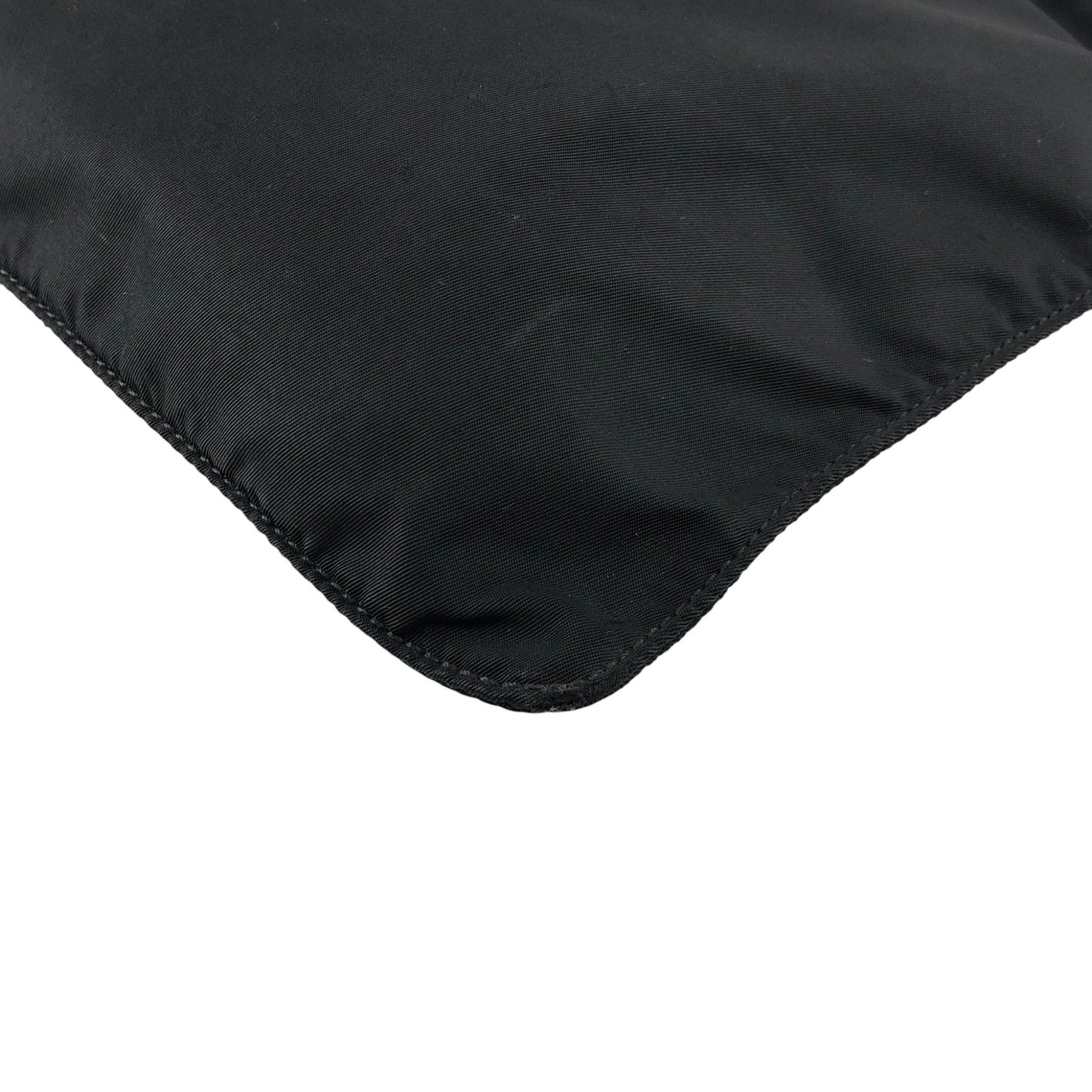 PRADA Tessuto Triangle Logo Shoulder bag Black Vintage mdycd2