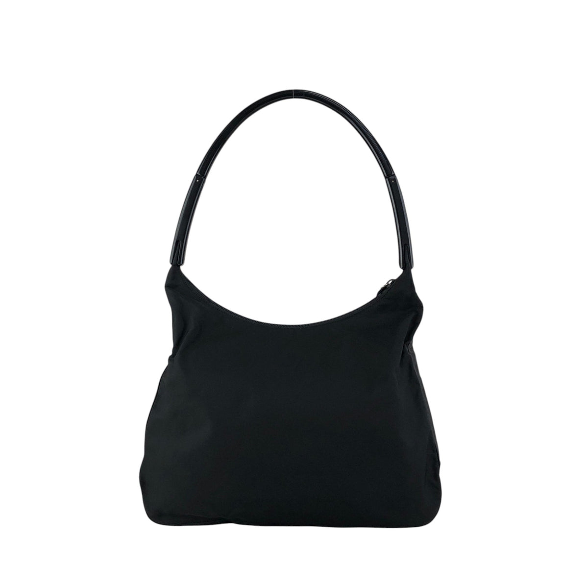 PRADA Tessuto Triangle Logo Shoulder bag Black Vintage gpgejr