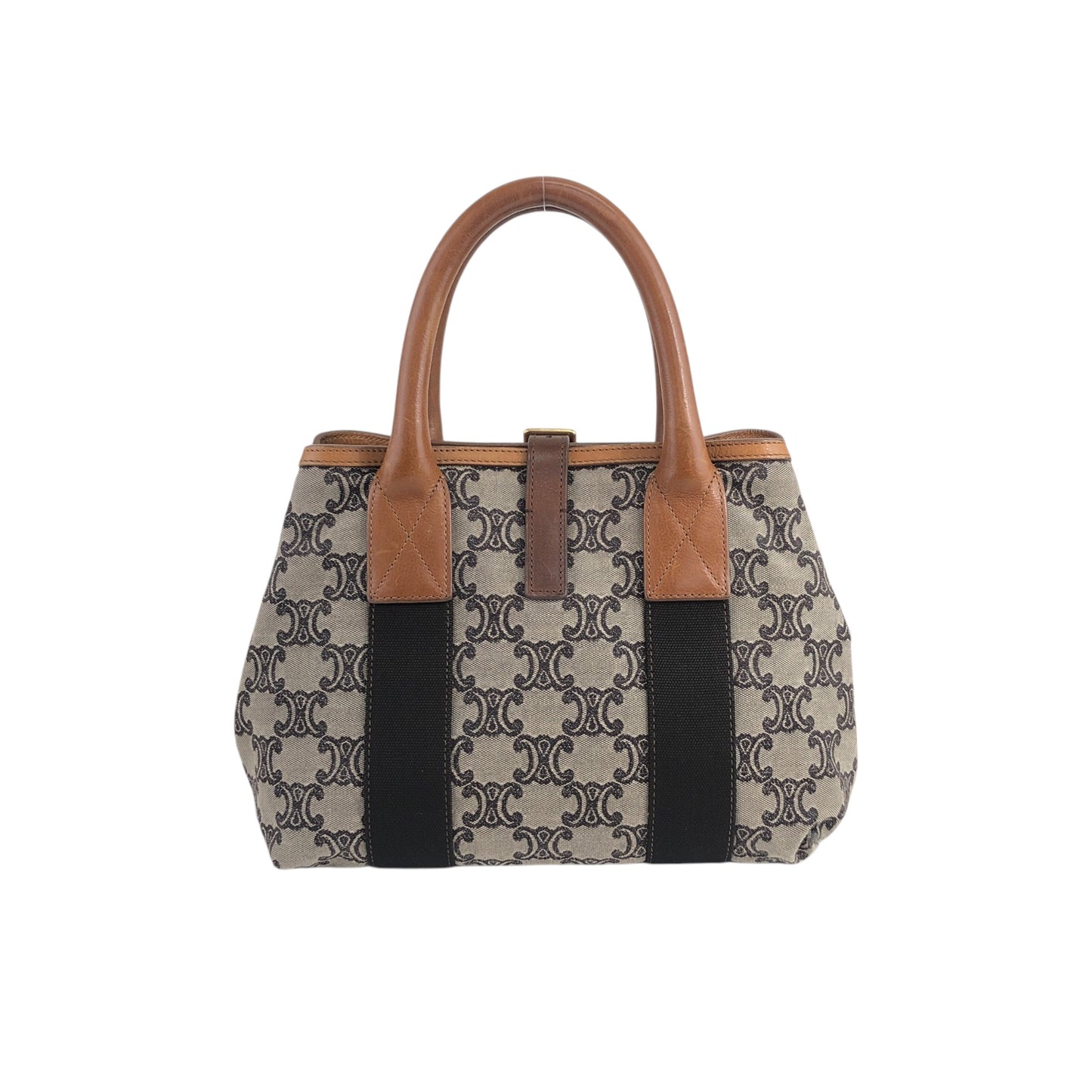CELINE Blason Handbag Beige Vintage wz3ahs