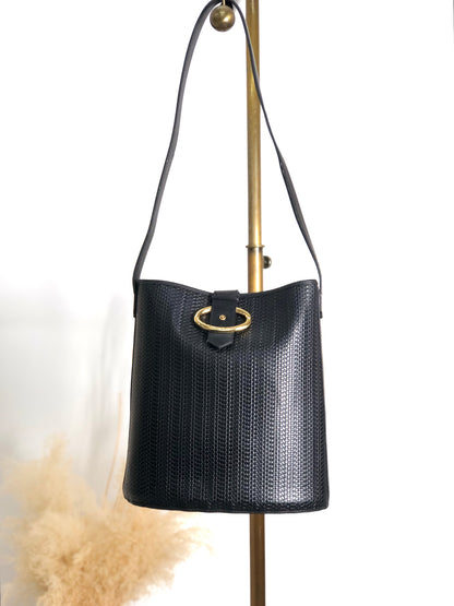 Christian Dior Logo Shoulder bag Black Vintage ysncmj