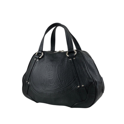 CELINE Blason Small Boston bag Handbag Black Vintage 2bg7ri