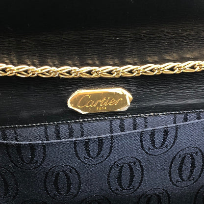 Cartier Chain Shoulder bag Navy Vintage g6icmh