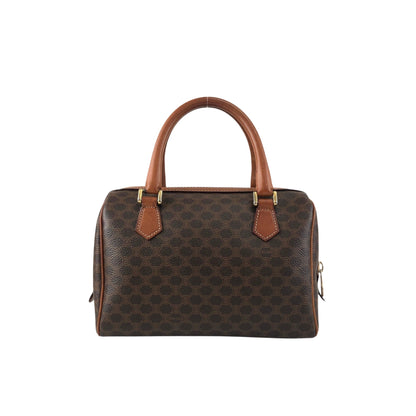 CELINE Macadam Blason Two-way Small Boston bag Shoulder bag Brown Vintage raubfw