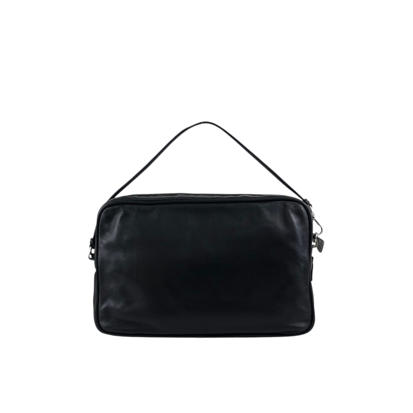PRADA Logo Pouch Black Vintage e5kf4y