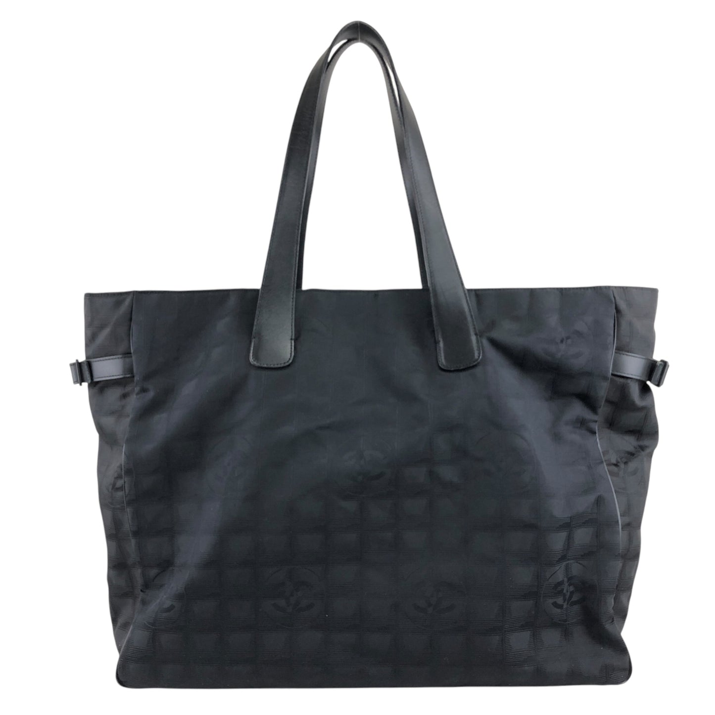 CHANEL New Travel Line Totebag Black Vintage 7atiix