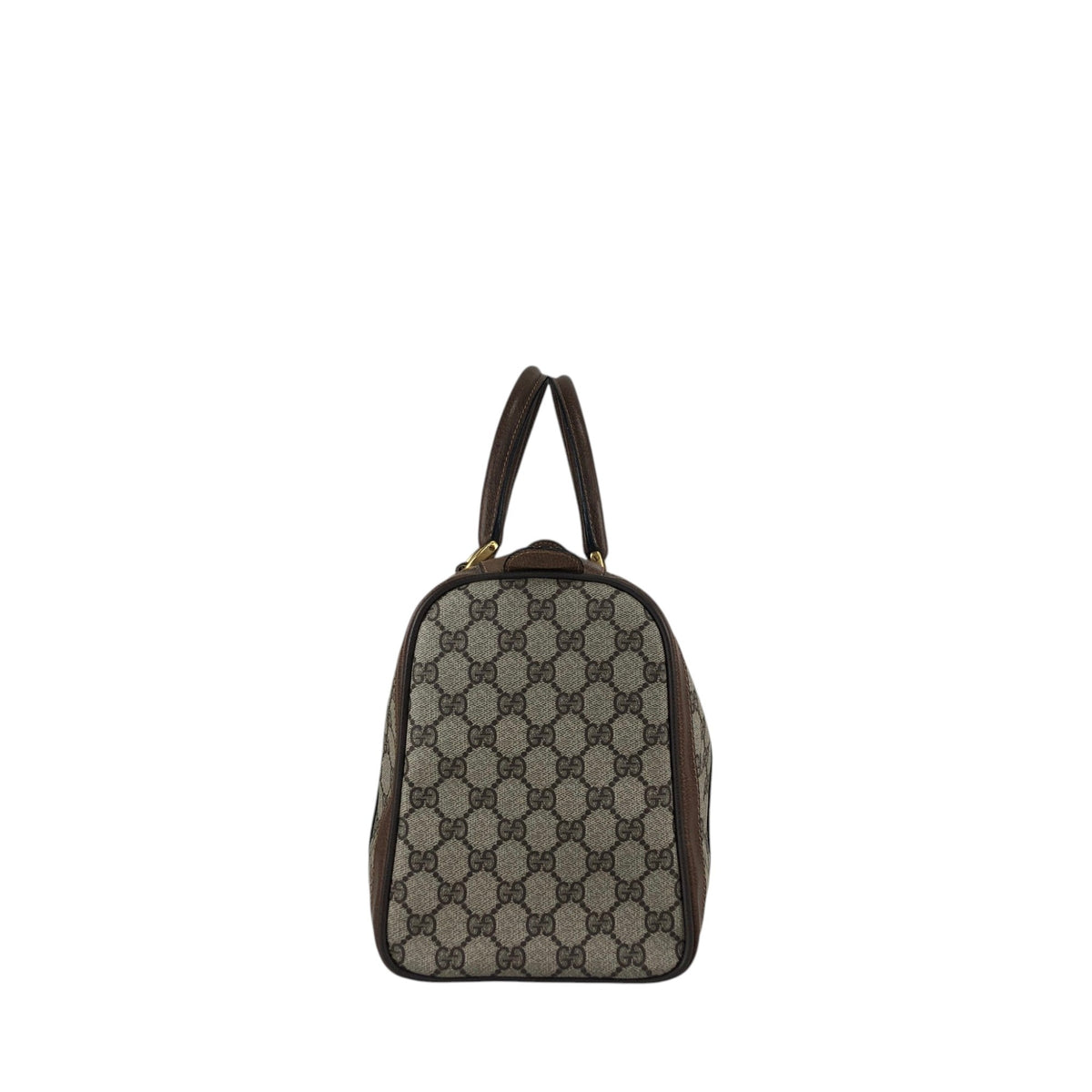 GUCCI Sherry Line Small Boston bag Handbag Brown Vintage wub827