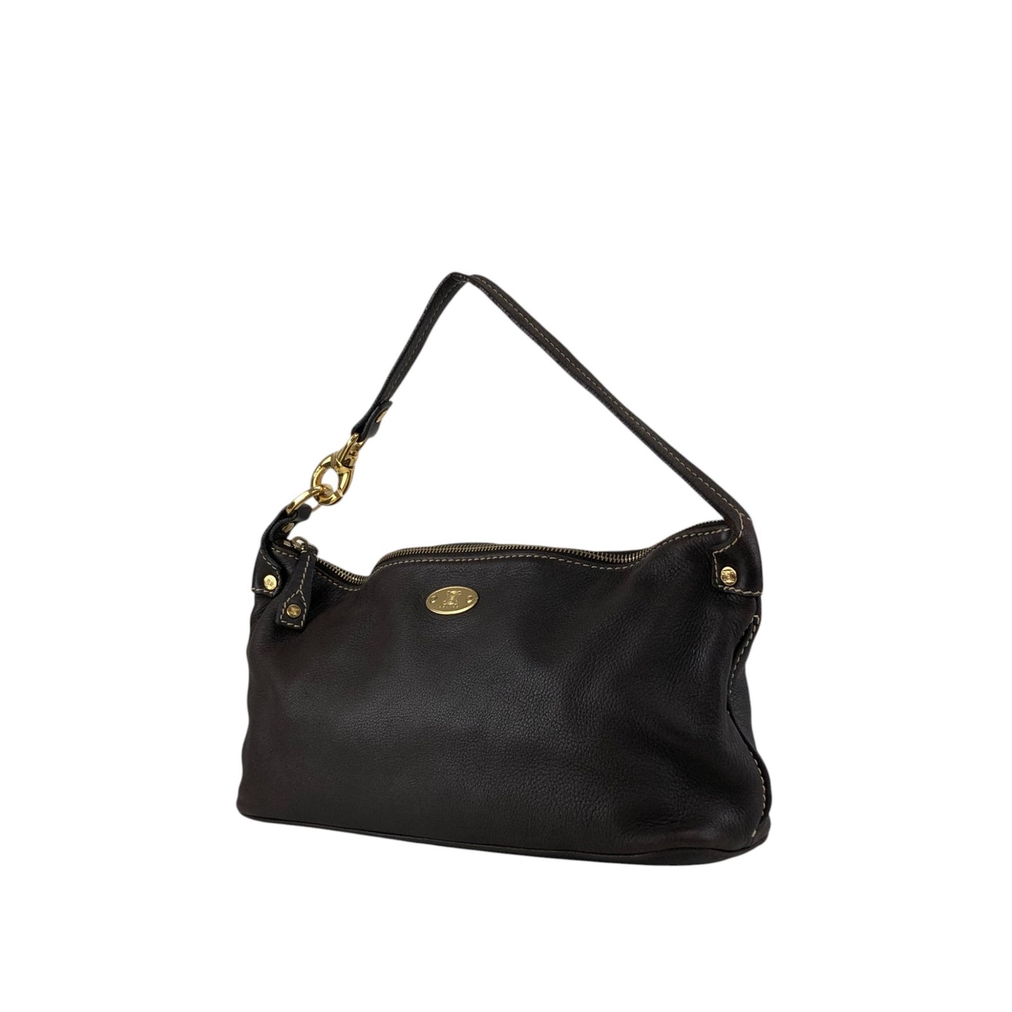 CELINE Triomphe Small Handbag Brown Vintage yat2yf