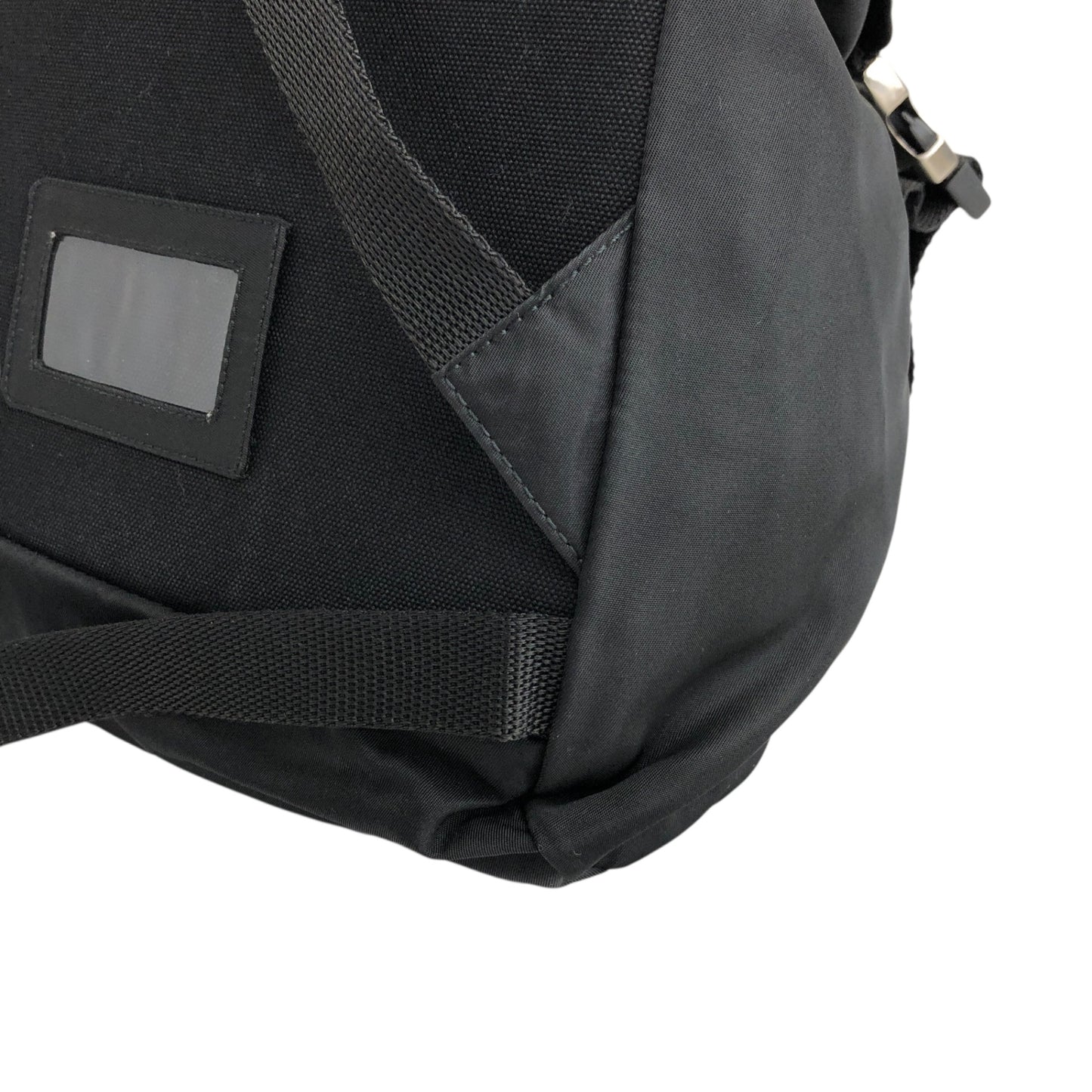 PRADA Tessuto Triangle Logo Backpack Black Vintage 6jg2ux