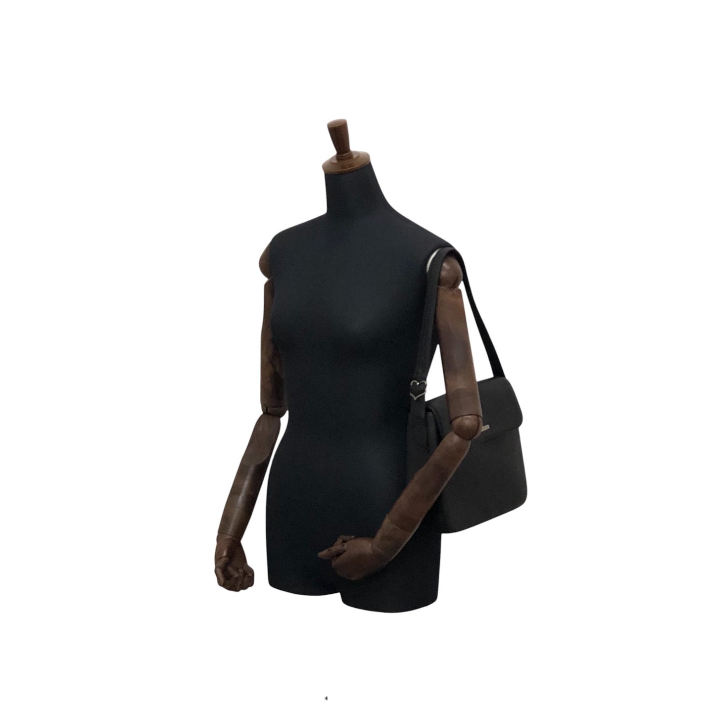 Yves Saint Laurent Logo Shoulder bag Black Vintage rpj32s