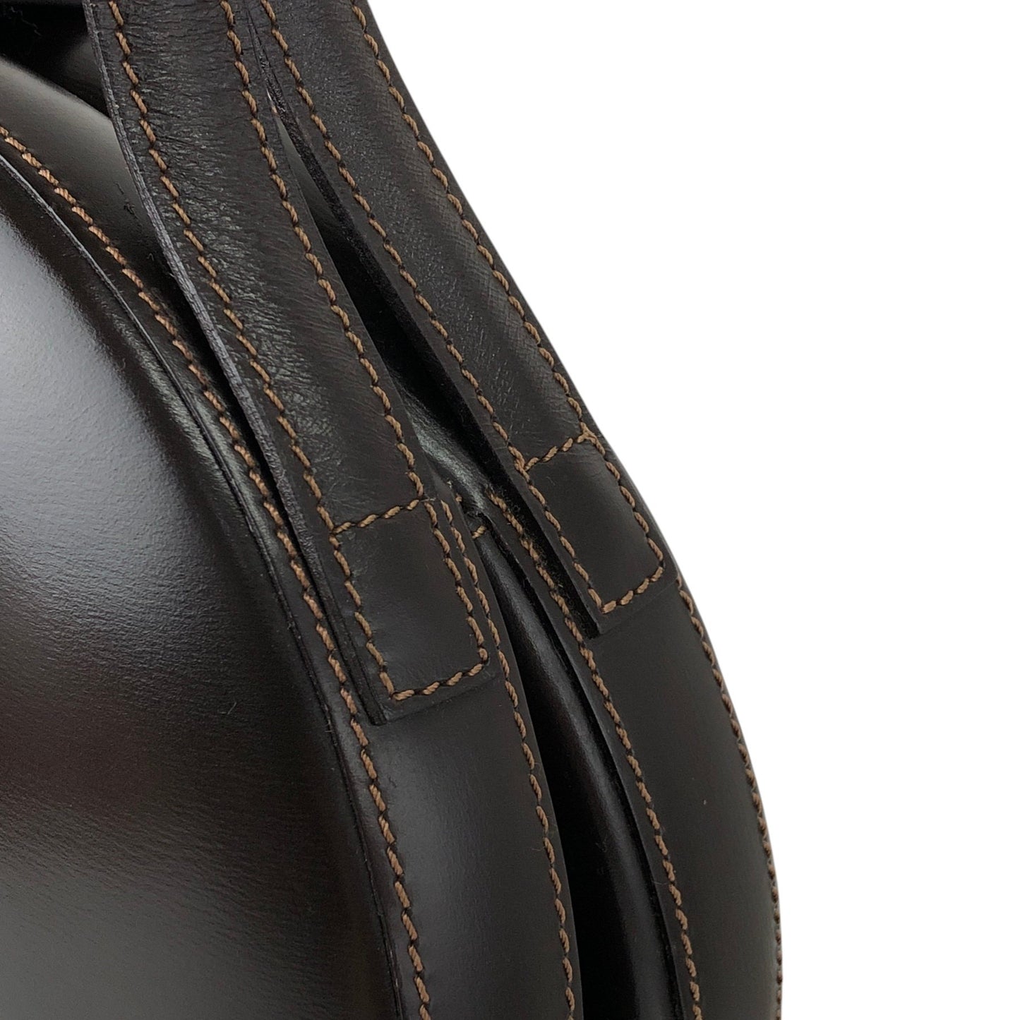 LOEWE Anagram Round Handbag Brown Vintage fxynr8