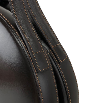 LOEWE Anagram Round Handbag Brown Vintage fxynr8