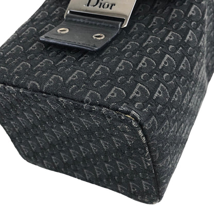 Christian Dior Trotter Jacquard Small Handbag Vanity bag Black Vintage 6jieew