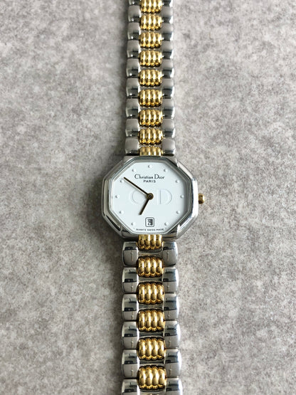Christian Dior Watch Silver×Gold Vintage vpvxy4