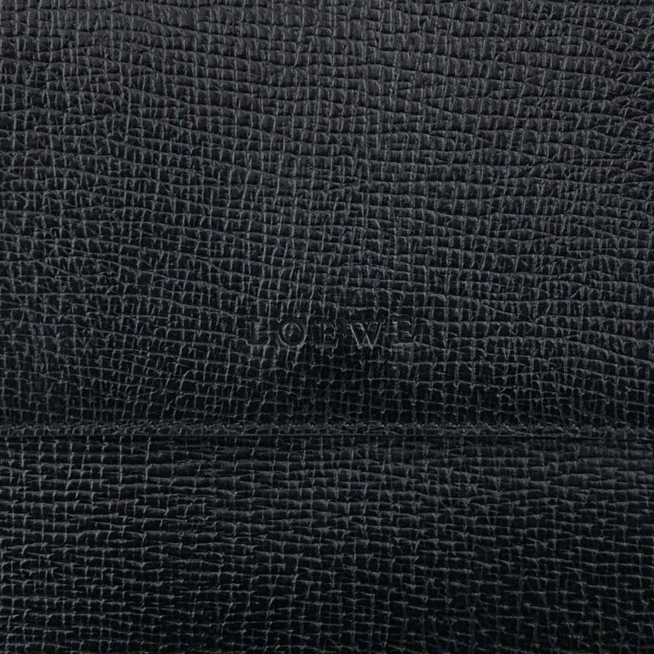 LOEWE Logo Embossed Shoulder bag Black Vintage azb7ig