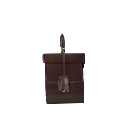 GUCCI Handbag Vanity bag Brown Vintage kj32bu