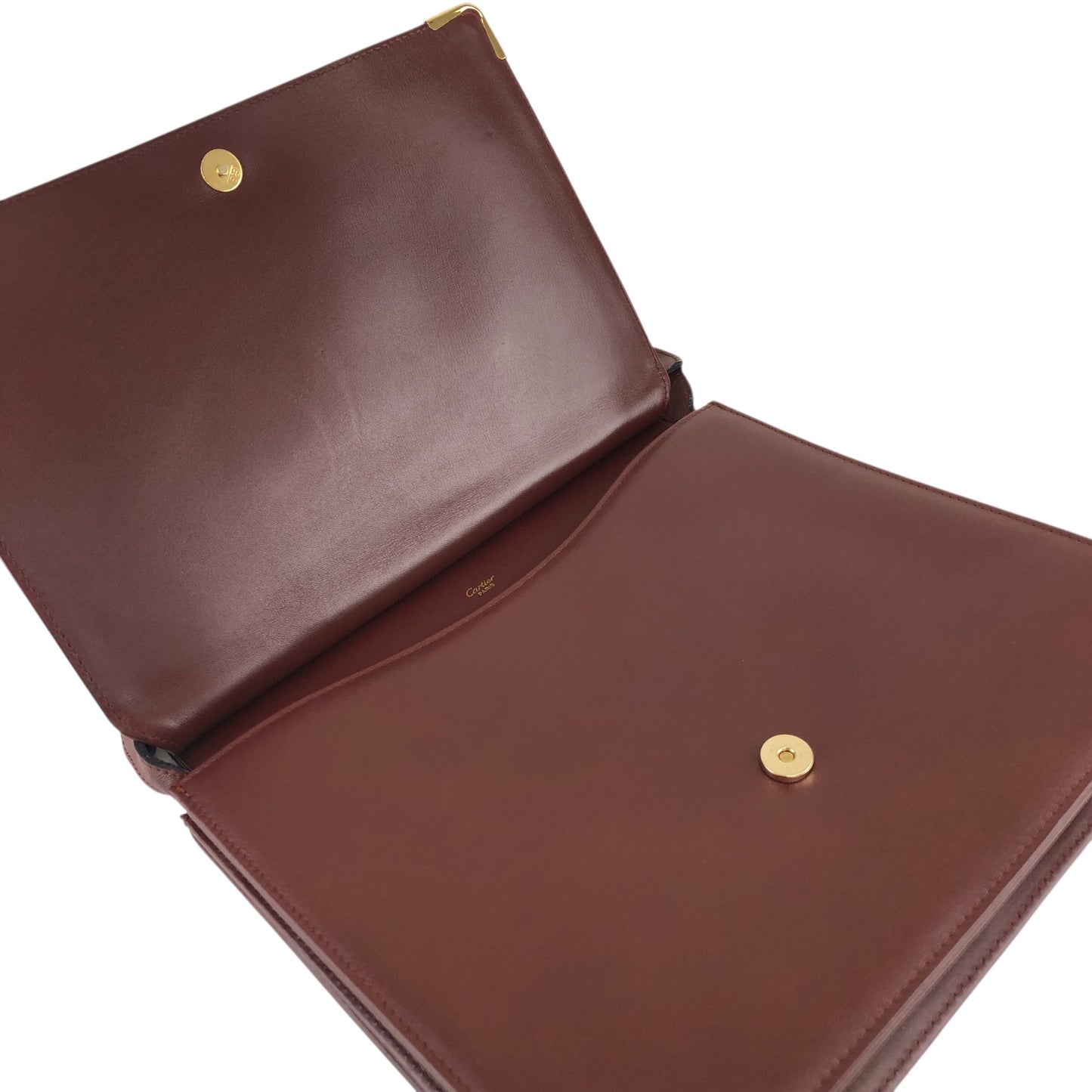 Cartier Flap Shoulder bag Bordeaux Vintage cnjkhe