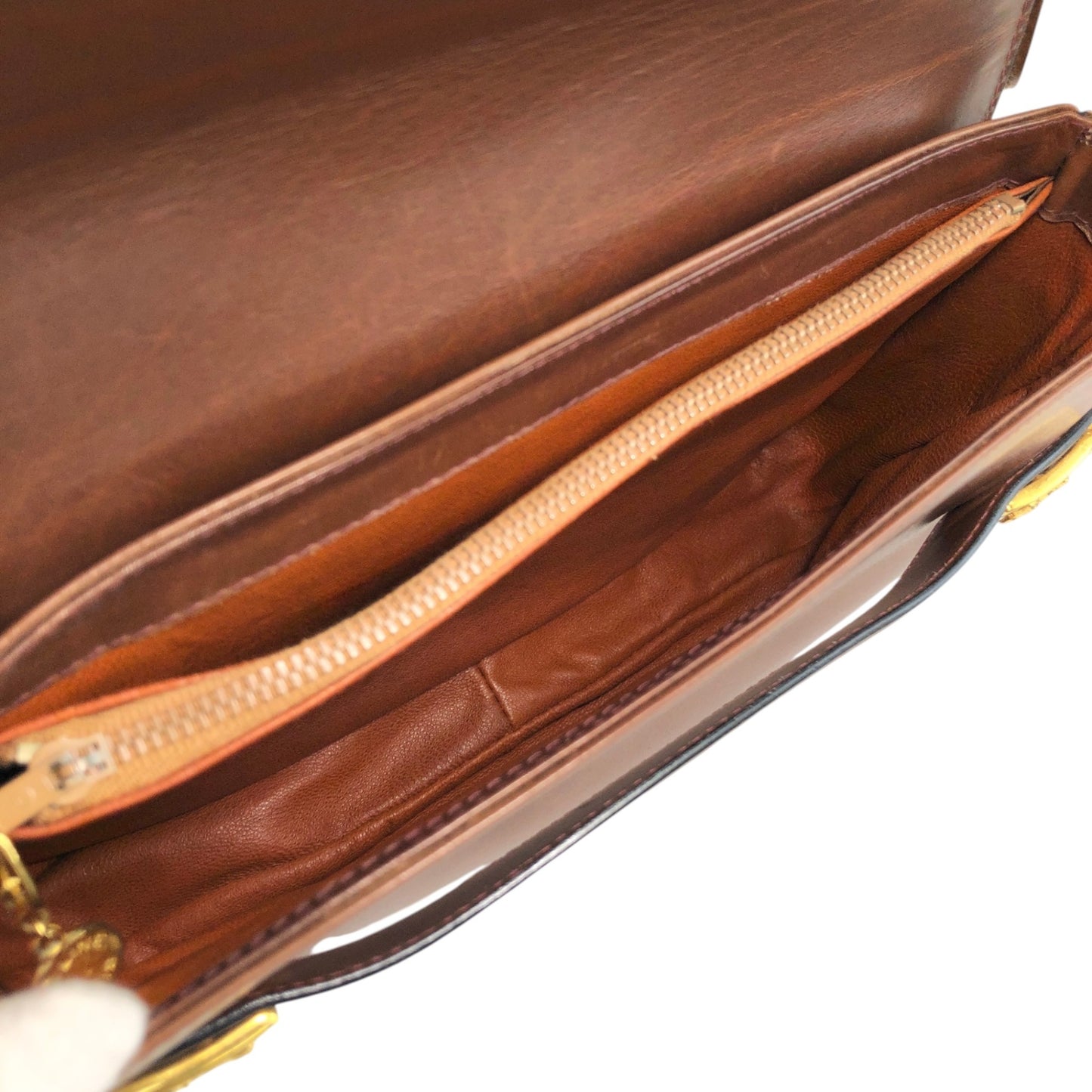 CELINE Horse Carriage Shoulder bag Brown Vintage ggiycy
