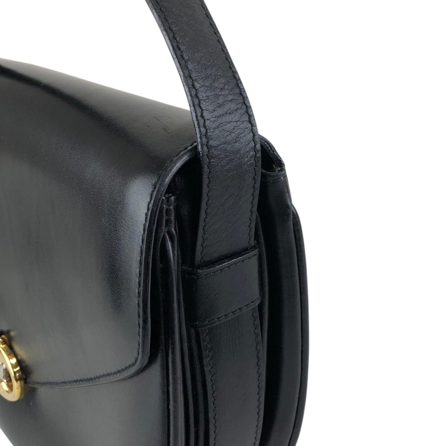 CELINE Blason Shoulder bag Black Vintage a6pwvz