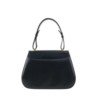 GIVENCHY Gancini Top Handle Handbag Black Vintage 3pv2af