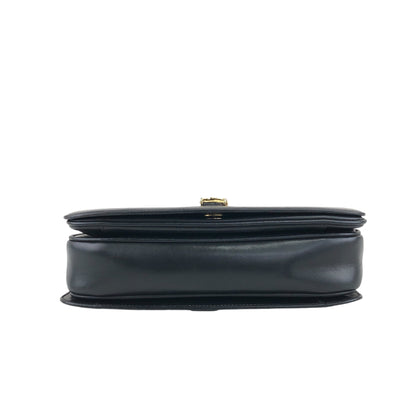 CELINE Horse Carriage Shoulder bag Black Vintage tinnie