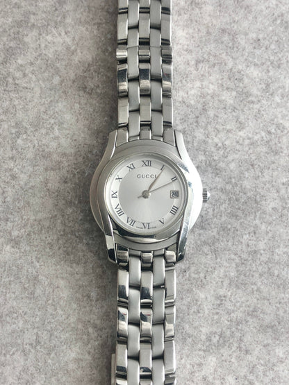 GUCCI Quartz Watch Silver 5500L Vintage ug2nyp