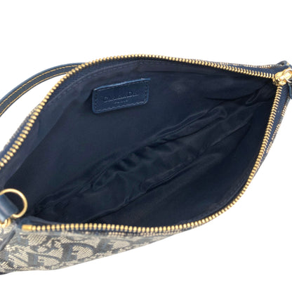 Christian Dior Trotter Shoulder bag Blue Vintage d5g4uj