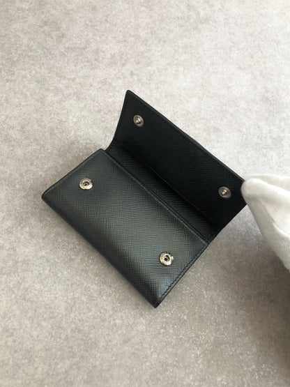 PRADA Logo Key Case Black Vintage rrb4c7