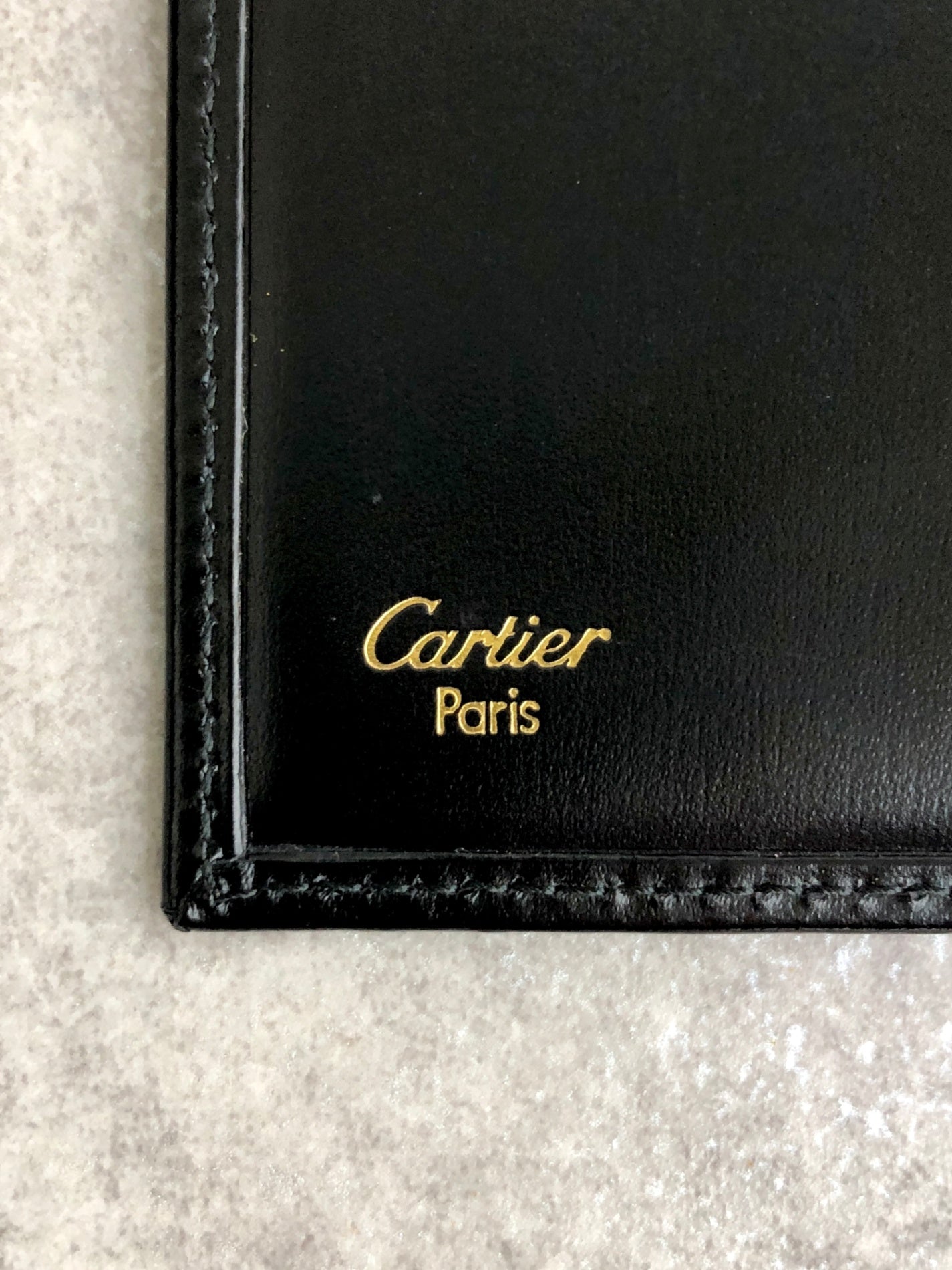 Cartier Folded Wallet Black Vintage rp5ee6