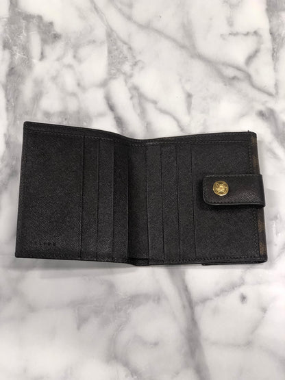 CELINE Macadam Leather Folded Wallet Brown Vintage iusmee