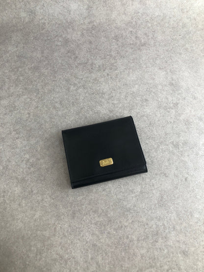 CELINE Horse Carriage Trifold Wallet Black Vintage 4azh3v