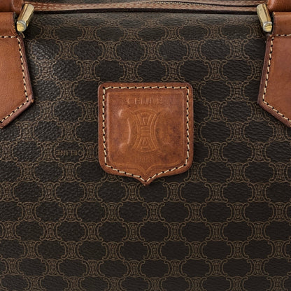 CELINE Macadam Blason Handbag Boston bag Brown Vintage u6p2h4