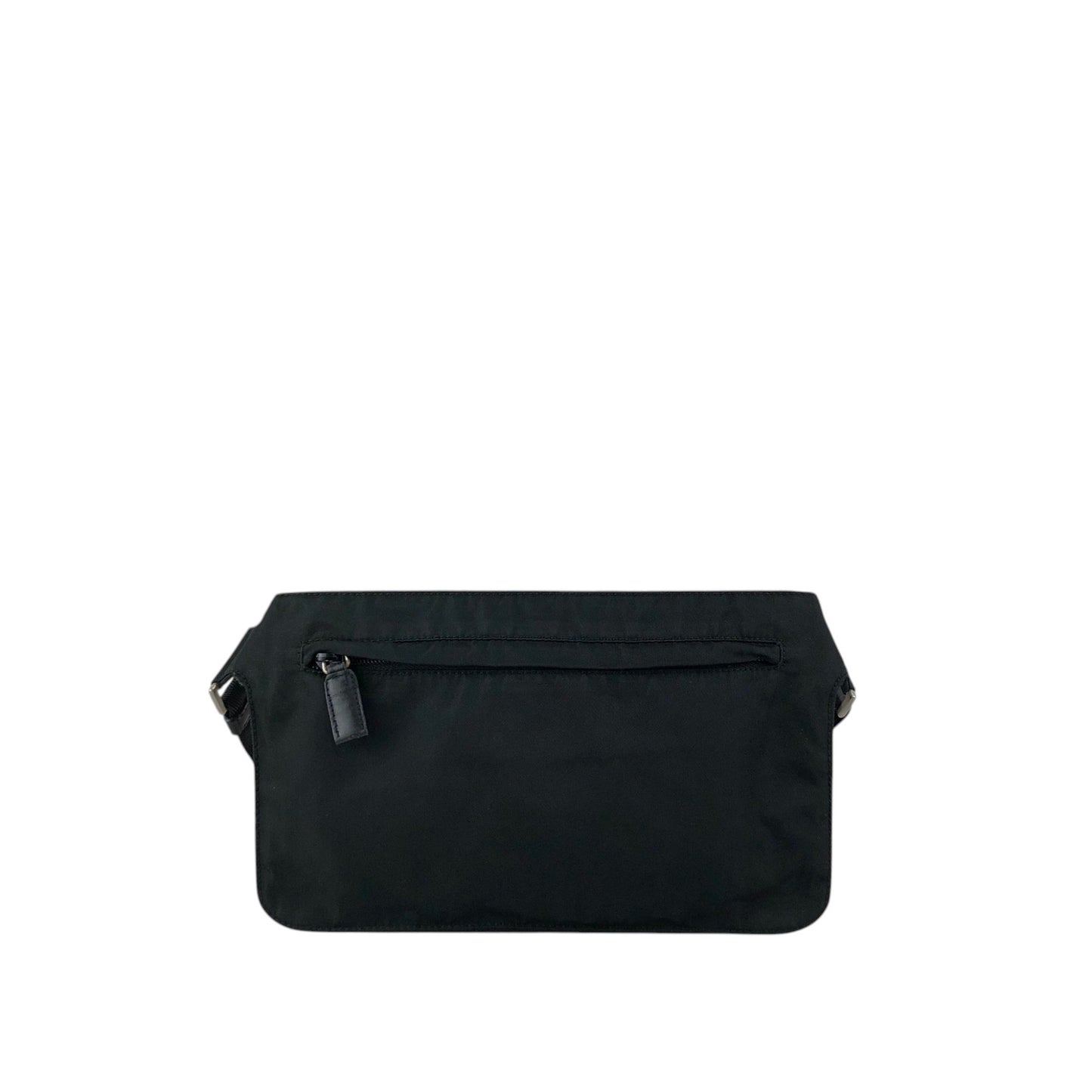 PRADA Tessuto Triangle Logo Sling bag Black Vintage 6r35d5