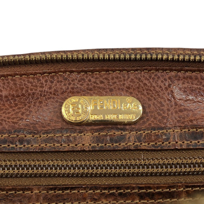 FENDI Logo Two-way Handbag Shoulder bag Beige Vintage apxrfn