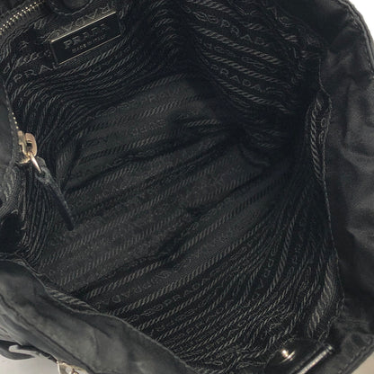 PRADA Triangle Logo Nylon Totebag Black Vintage k7hrm6