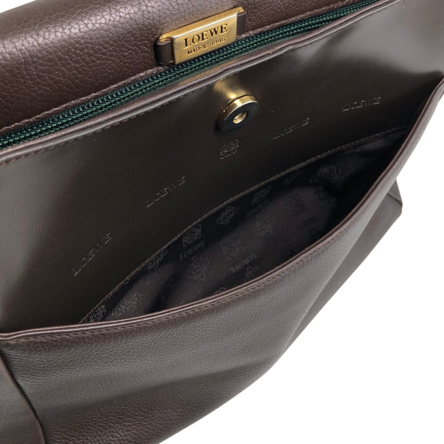 LOEWE Logo Shoulder bag Dark Brown Vintage siikib