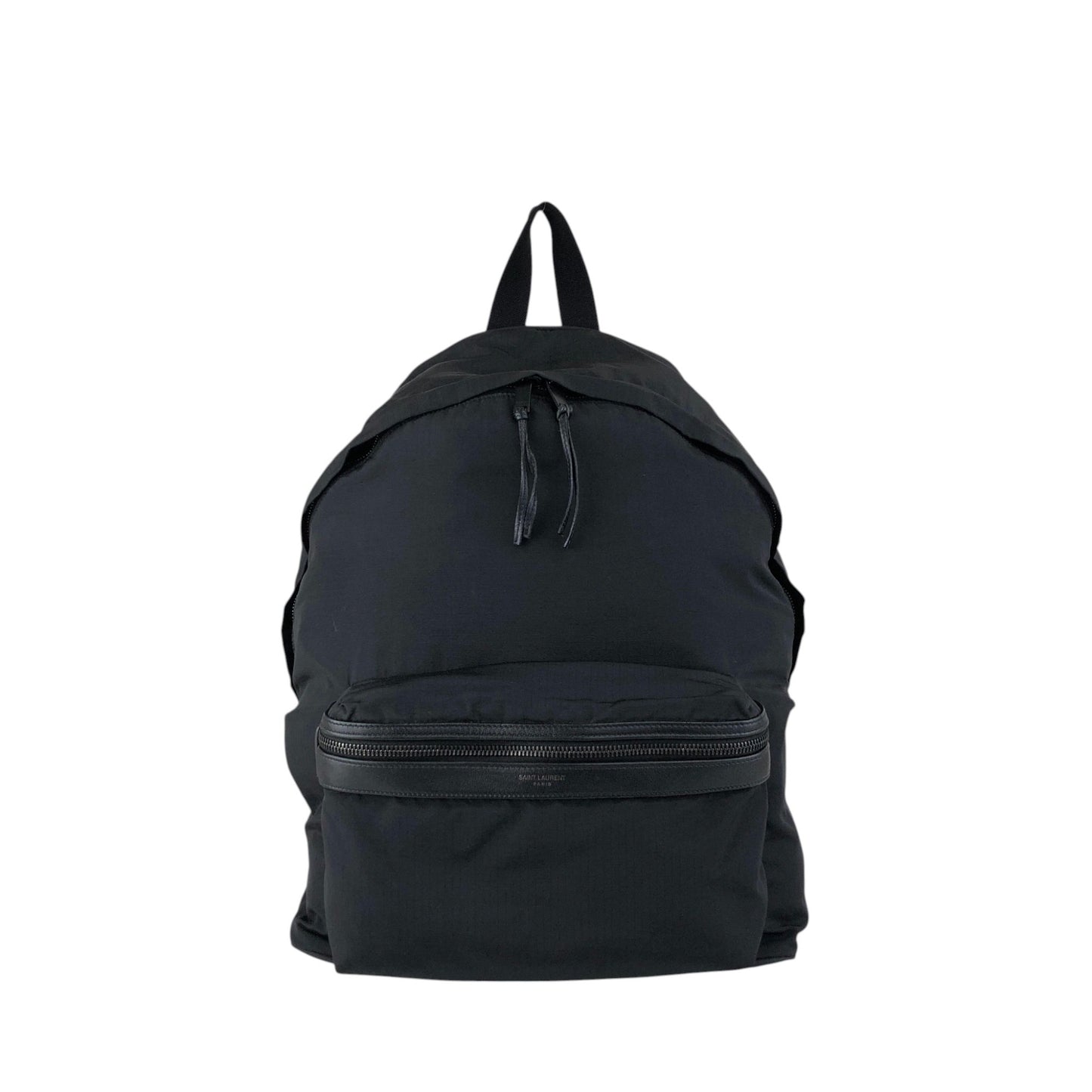 Yves Saint Laurent Logo Backpack Black Vintage 7tw3dp
