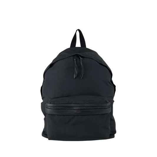 Yves Saint Laurent Logo Backpack Black Vintage 7tw3dp