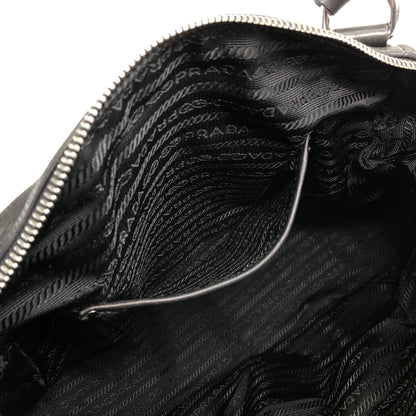 PRADA Logo Two-way Handbag Shoulder bag Black Vintage 28pkhx