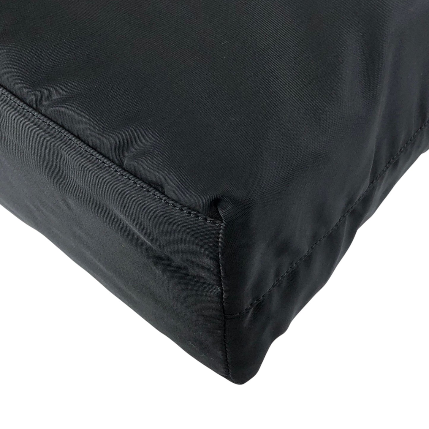 PRADA Tessuto Triangle Logo Handbag Totebag Black Vintage 4fphjj