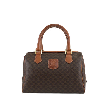 CELINE Macadam Blason Boston bag Brown Vintage iffx2u